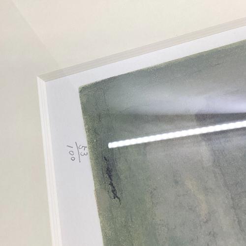 五百住乙人（イオズミキノト）「文鳥」リトグラフ 額装