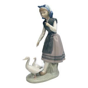 LLADRO (リヤドロ) フィギュリン 5202 少女と二匹のアヒル