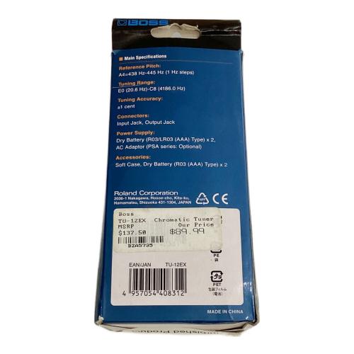 クロマティックチューナー TU-12EX