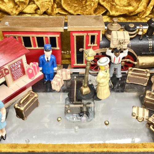 ハンドクラフト ジオラマオルゴール 「FLY ME TO THE MOON」