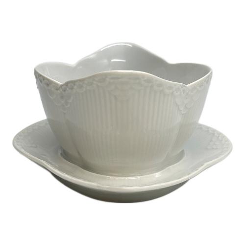ROYAL COPENHAGEN (ロイヤル・コペンハーゲン) ソースボート ホワイトフルーテッド・ハーフレース USED
