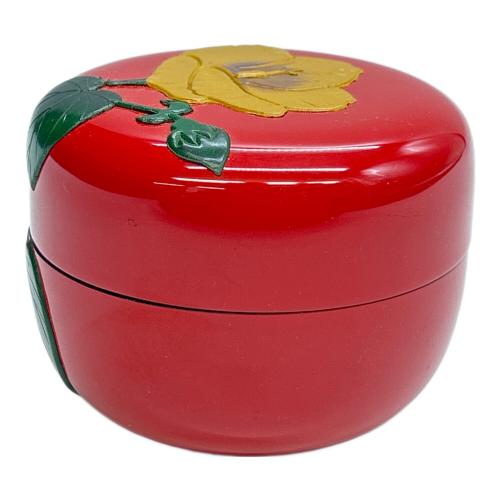 琉球漆器(リュウキュウシッキ) 棗(なつめ) ハイビスカス 茶器