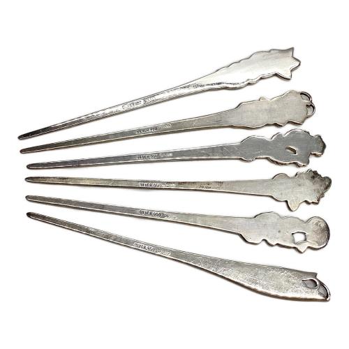 楊枝 花・結び文モチーフ SILVER950 ニッケルシルバー