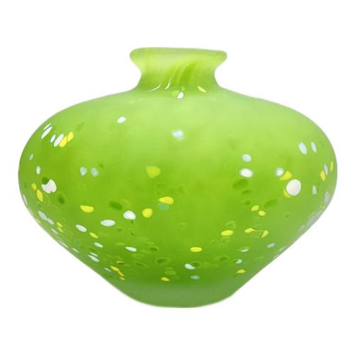 藤田喬平作 手吹 金彩花瓶 ガラス 共箱　C518　DC1 藤田喬平作 手吹 金彩花瓶 ガラス 共箱 C518 DC1 藤田喬平作 手吹 金彩