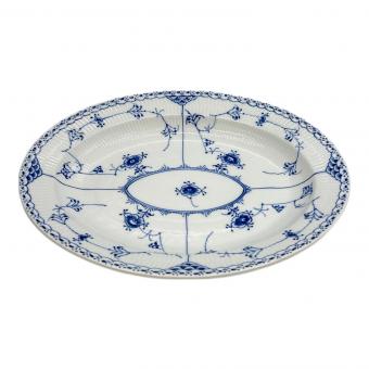 ROYAL COPENHAGEN (ロイヤル・コペンハーゲン) オーバルプレート 約36cm ブルーフルーテッド・ハーフレース USED
