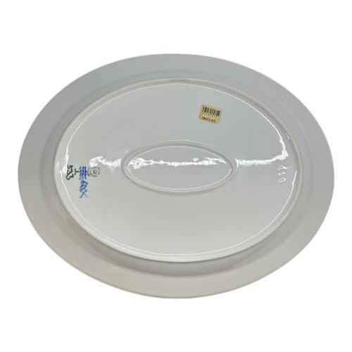 ROYAL COPENHAGEN (ロイヤル・コペンハーゲン) オーバルプレート 約36cm ブルーフルーテッド・ハーフレース USED