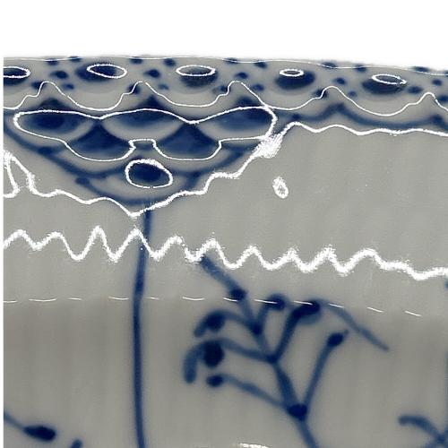 ROYAL COPENHAGEN (ロイヤル・コペンハーゲン) オーバルプレート 約36cm ブルーフルーテッド・ハーフレース USED