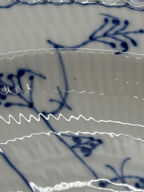 ROYAL COPENHAGEN (ロイヤル・コペンハーゲン) オーバルプレート 約36cm ブルーフルーテッド・ハーフレース USED