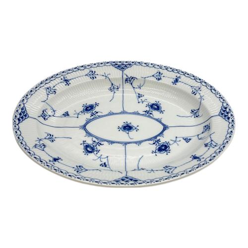 ROYAL COPENHAGEN (ロイヤル・コペンハーゲン) オーバルプレート 約36cm ブルーフルーテッド・ハーフレース USED