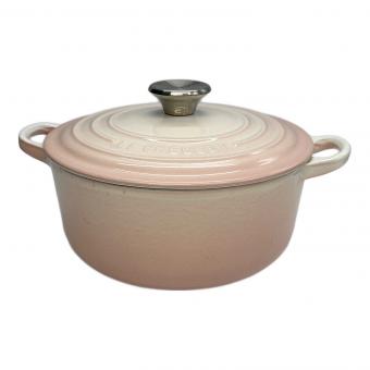 LE CREUSET (ルクルーゼ) 鍋 SIZE 20cm シェルピンク シグニチャー ココット・ロンド USED