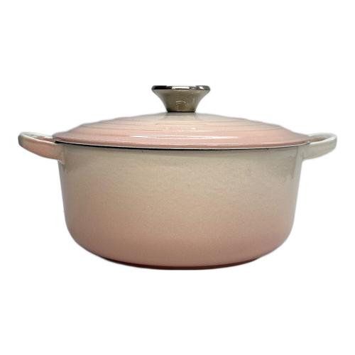 LE CREUSET (ルクルーゼ) 鍋 SIZE 20cm シェルピンク シグニチャー ココット・ロンド USED