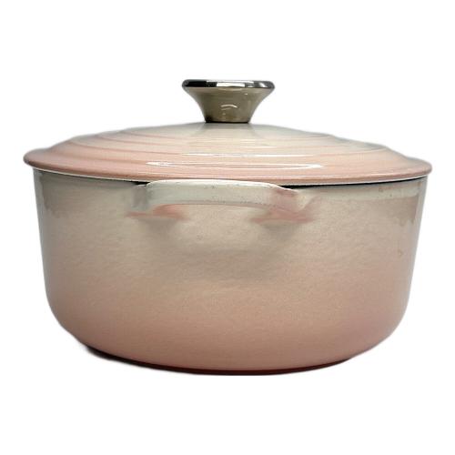 LE CREUSET (ルクルーゼ) 鍋 SIZE 20cm シェルピンク シグニチャー ココット・ロンド USED