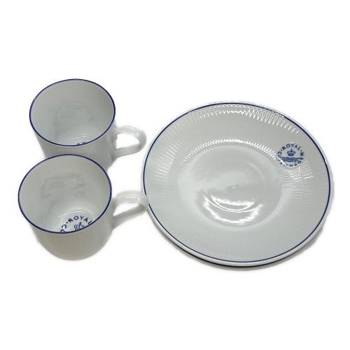 ROYAL COPENHAGEN (ロイヤル・コペンハーゲン) マグ&プレート 各2Pセット ブルーライン