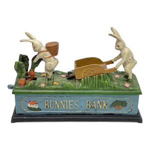 鋳造 貯金箱 iron coin bank BUNNIES BANK バニー
