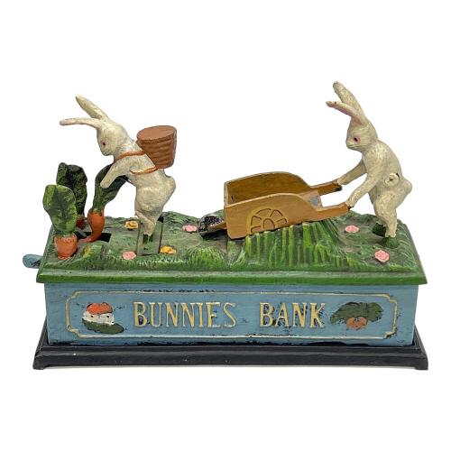 鋳造 貯金箱 iron coin bank BUNNIES BANK バニー