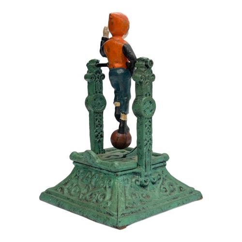 鋳造 貯金箱 iron coin bank Boy on Trapeze 空中ブランコに乗る少年