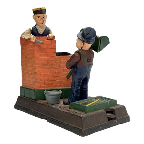 鋳造 貯金箱 iron coin bank MASON BANK レンガ職人