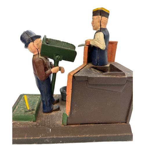 鋳造 貯金箱 iron coin bank MASON BANK レンガ職人