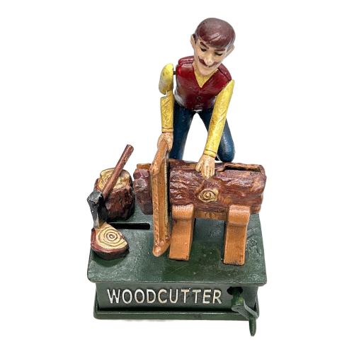 鋳造 貯金箱 iron coin bank WOODCUTTER BANK 木こり