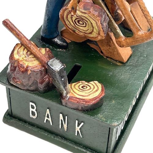鋳造 貯金箱 iron coin bank WOODCUTTER BANK 木こり