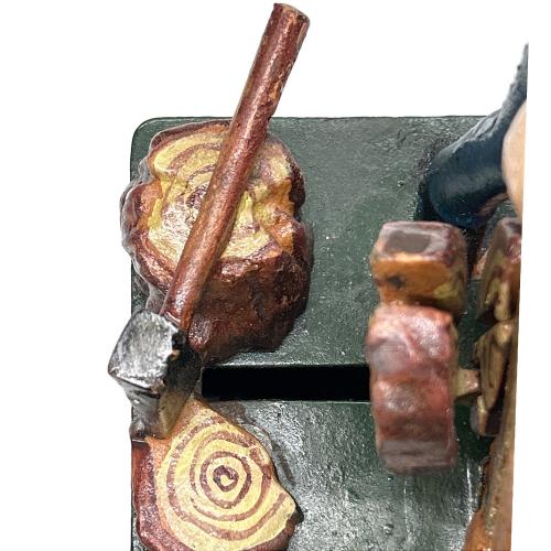 鋳造 貯金箱 iron coin bank WOODCUTTER BANK 木こり