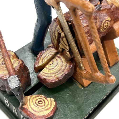 鋳造 貯金箱 iron coin bank WOODCUTTER BANK 木こり