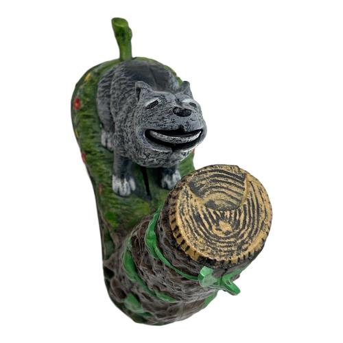 鋳造 貯金箱 iron coin bank wolf and squirrel オオカミとリス