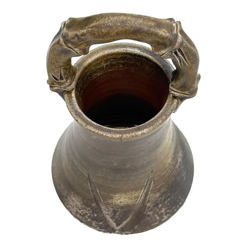 備前焼 (ビゼンヤキ) つる付中花入(浅切) 程度Ｓ