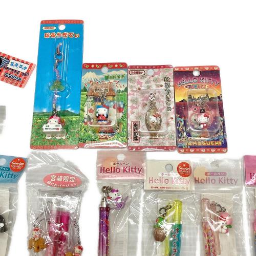 HELLO KITTY ご当地ストラップ・キーホルダー・ボールペン・シャープペン アソート 21本セット