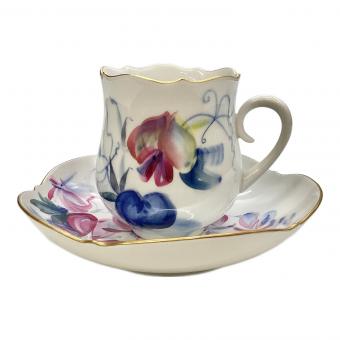 カップ&ソーサー 現代花（青い花模様）