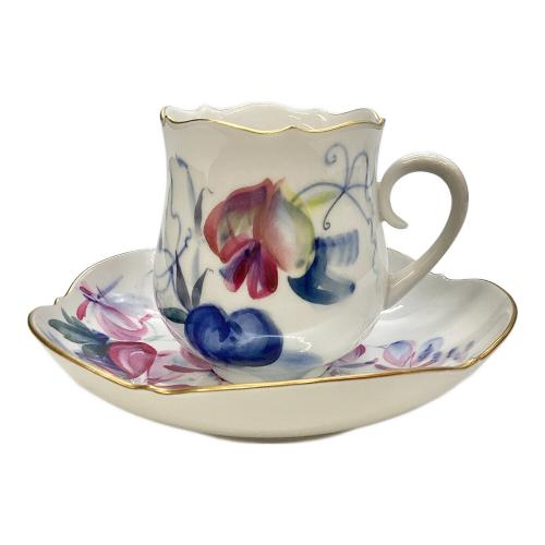 カップ&ソーサー 現代花（青い花模様）