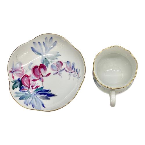 カップ&ソーサー 現代花（青い花模様）