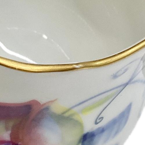 カップ&ソーサー 現代花（青い花模様）