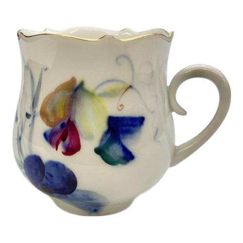 カップ&ソーサー 現代花（青い花模様）