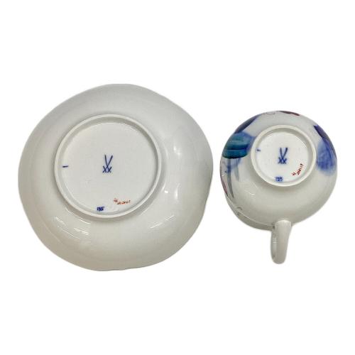 カップ&ソーサー 現代花（青い花模様）