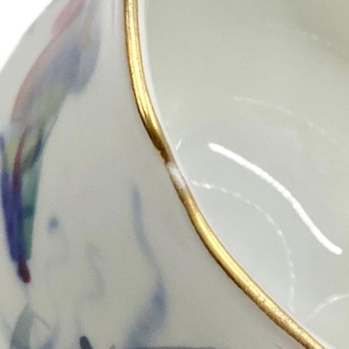 カップ&ソーサー 現代花（青い花模様）