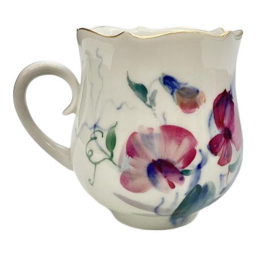 カップ&ソーサー 現代花（青い花模様）