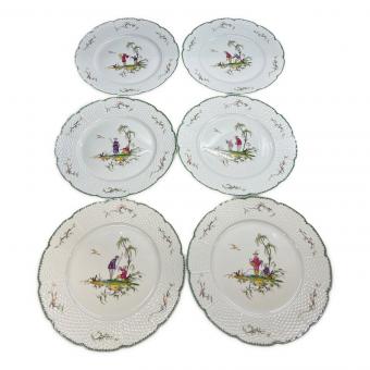 RAYNAUD Limoges (レイノー リモージュ) プレート 27.5cm シキオン No.1~6,絵違い6Pセット