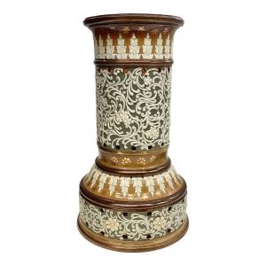 DOULTON ガスランプ装飾部品 ランベス窯 19世紀末～20世紀初頭