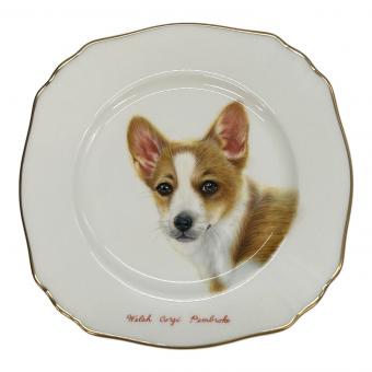 NARUMI (ナルミ) アートプレート 10685-5160/ウェルシュコーギー 愛犬シリーズ/スタジオアート