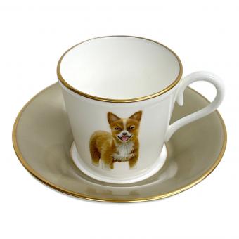 NARUMI (ナルミ) カップ&ソーサー 10685-20722/ウェルシュコーギー 愛犬シリーズ/スタジオアート