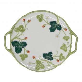 MINTON (ミントン) B&Bプレート グリーン＆ピンク ヴィクトリアストロベリー USED