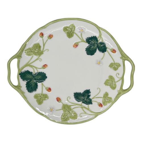 MINTON (ミントン) B&Bプレート グリーン＆ピンク ヴィクトリアストロベリー USED