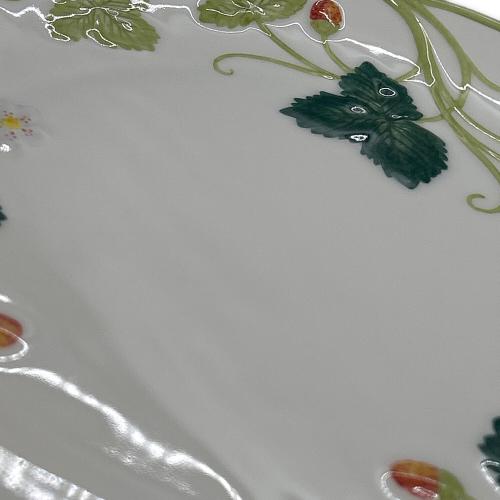 MINTON (ミントン) B&Bプレート グリーン＆ピンク ヴィクトリアストロベリー USED