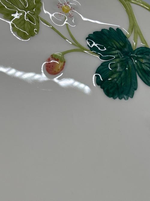 MINTON (ミントン) B&Bプレート グリーン＆ピンク ヴィクトリアストロベリー USED