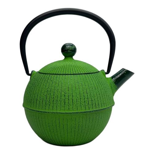 南部鉄器 (ナンブテッキ) 急須 0.5L 手まり 緑