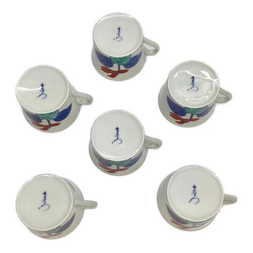 カップ&ソーサー 色鍋島 錦花絵紅茶碗 6P 今泉今右衛門作
