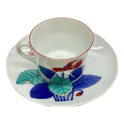 カップ&ソーサー 色鍋島 錦花絵紅茶碗 6P 今泉今右衛門作