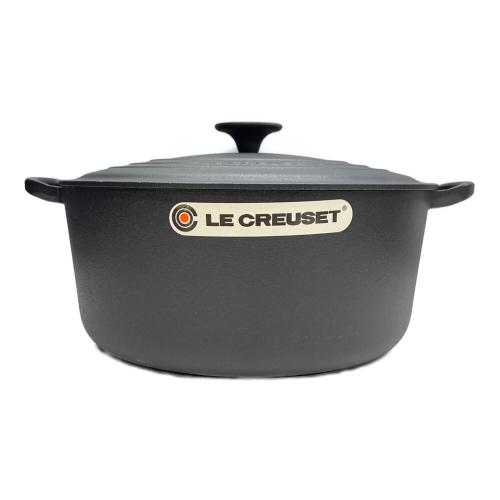 LE CREUSET (ルクルーゼ) 両手鍋 28cm マットブラック ココット・ロンド