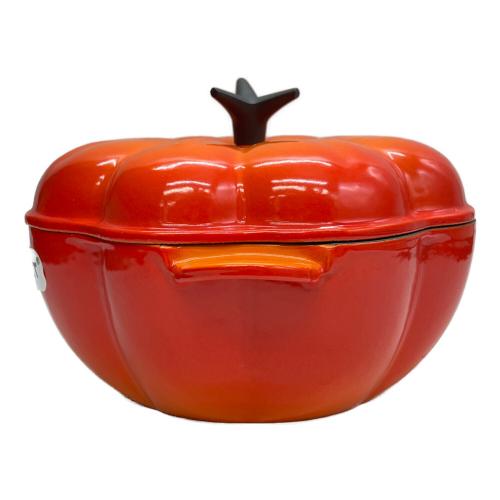 LE CREUSET (ルクルーゼ) 両手鍋 SIZE 22cm オレンジ パンプキン・ココット